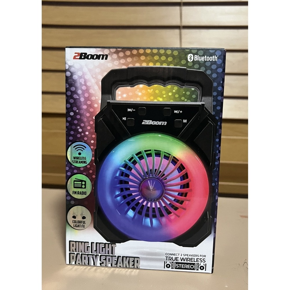2boom Ring Light Party Speaker Brand New True Wireless